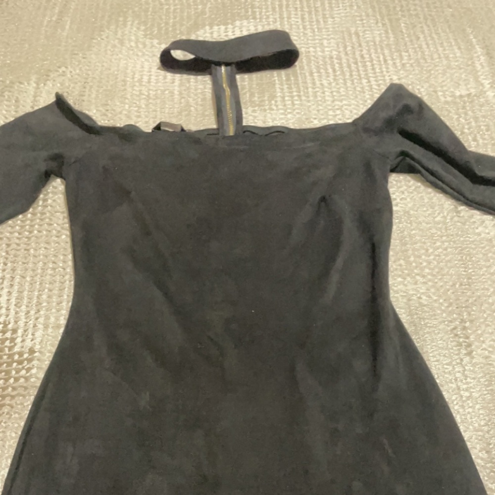 Black Velvet Mini Dress